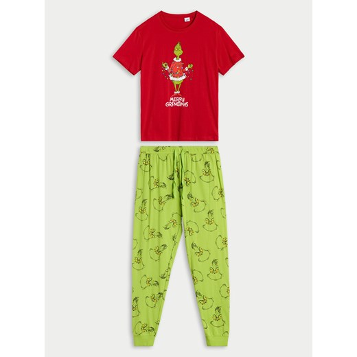 Sinsay - Piżama dwuczęściowa Grinch - czerwony Sinsay XL Sinsay