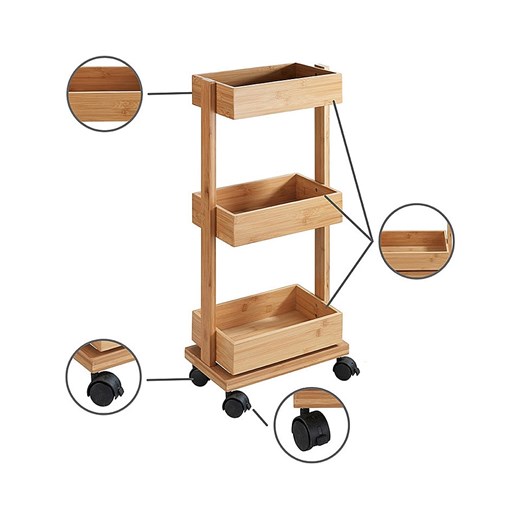 Wenko Regał "Tortona" w kolorze jasnobrązowym - 18 x 71,5 x 31 cm ze sklepu Limango Polska w kategorii Regały i witryny - zdjęcie 175696456