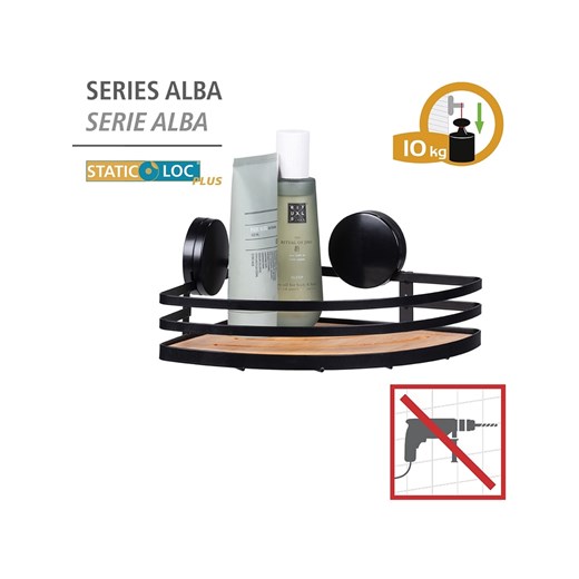 Wenko Półka prysznicowa "Alba" w kolorze czarno-jasnobrązowym - 27 x Wenko onesize promocyjna cena Limango Polska