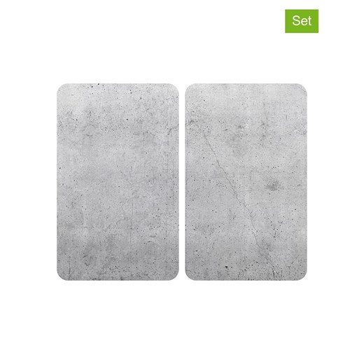 Wenko Płyty (2 szt.) &quot;Beton&quot; w kolorze szarym na kuchenkę - 30 x 52 cm ze sklepu Limango Polska w kategorii Akcesoria kuchenne - zdjęcie 175697356