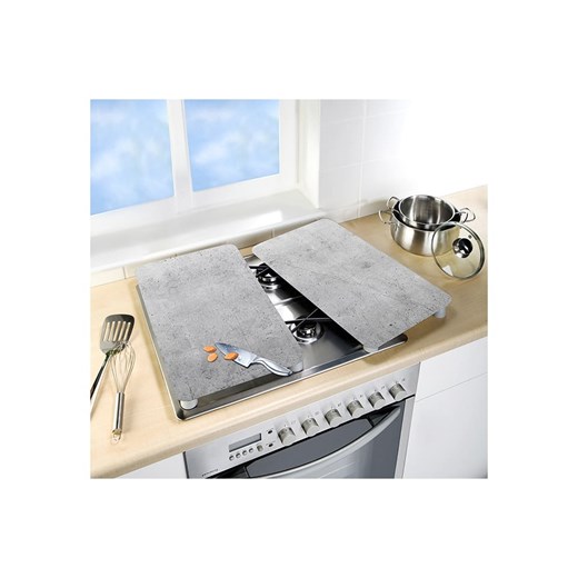 Wenko Płyty (2 szt.) &quot;Beton&quot; w kolorze szarym na kuchenkę - 30 x 52 cm Wenko onesize Limango Polska promocja