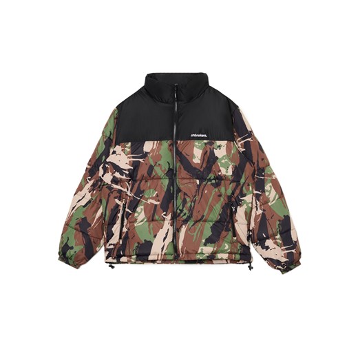 Cropp - Kurtka puffer z militarnym nadrukiem - zielony ze sklepu Cropp w kategorii Kurtki męskie - zdjęcie 175700637