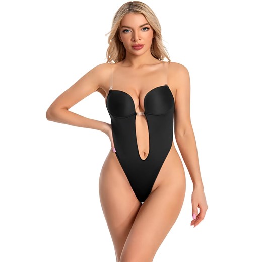 Body wyszczuplające z efektem push-up - Czarny / S ze sklepu Valetta.pl w kategorii Body damskie - zdjęcie 175701848