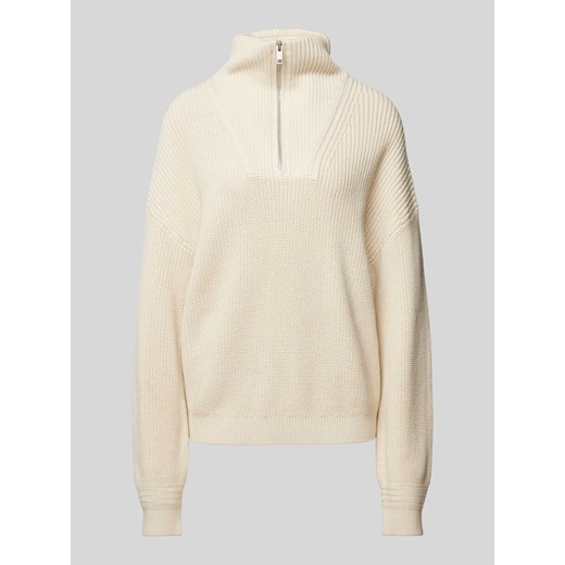 Sweter z dzianiny z kołnierzem ze sklepu Peek&Cloppenburg  w kategorii Swetry damskie - zdjęcie 175703809