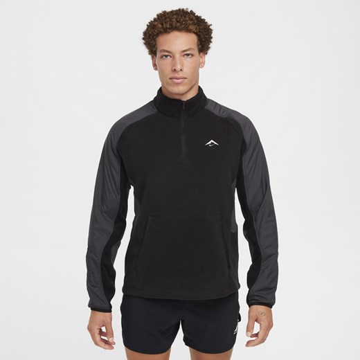 Męska dzianinowa bluza do biegania z zamkiem 1/4 Nike Trail Polartec® - Czerń Nike M Nike poland