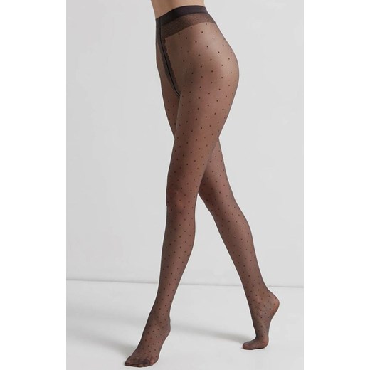 Grafitowe rajstopy w kropki Dots 20 DEN, Kolor grafitowy, Rozmiar 2, Conte Conte 2 Primodo