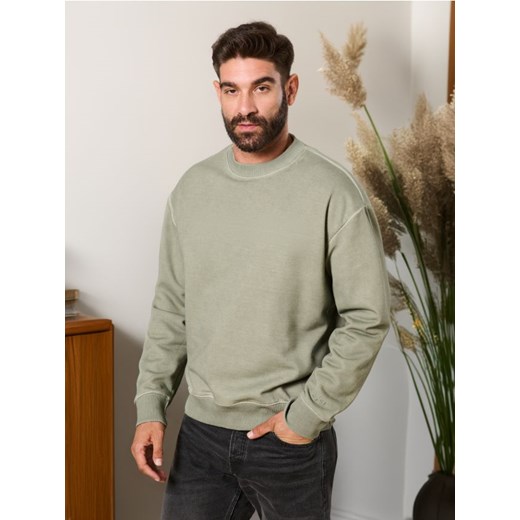 Sinsay - Bluza basic - zielony ze sklepu Sinsay w kategorii Bluzy męskie - zdjęcie 175709959