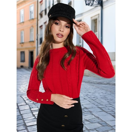Sinsay - Sweter - czerwony ze sklepu Sinsay w kategorii Swetry damskie - zdjęcie 175710008