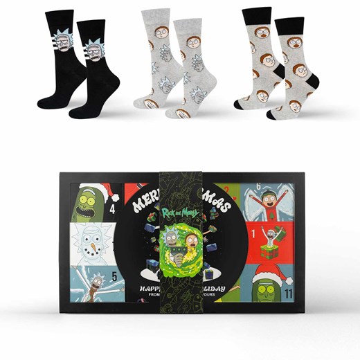 Gift Box prezentowy Rick and Morty zestaw 6x skarpetek męskich 40–45 Sklep SOXO