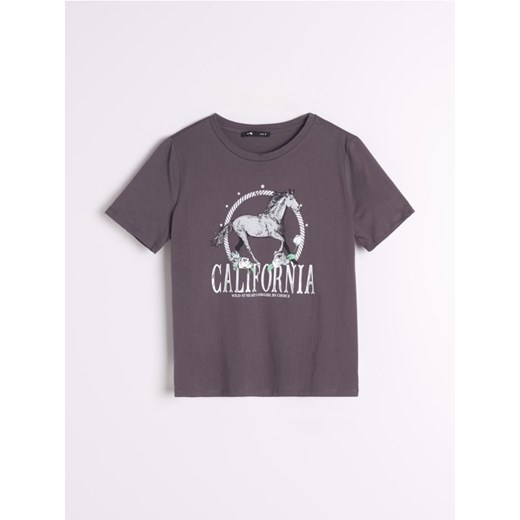 Sinsay - Koszulka - szary Sinsay S Sinsay