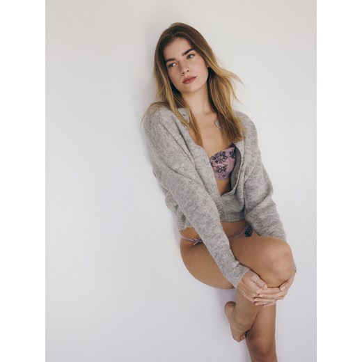 Reserved - Miękki biustonosz z koronki - jasnofioletowy Reserved 75C Reserved