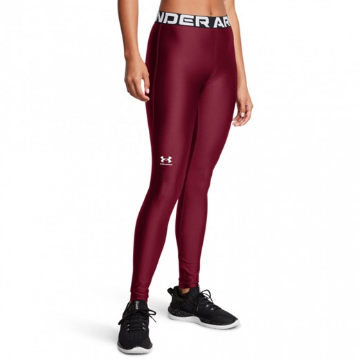 Damskie legginsy treningowe Under Armour UA HG Authentic Legging - czerwone ze sklepu Sportstylestory.com w kategorii Spodnie damskie - zdjęcie 175720317