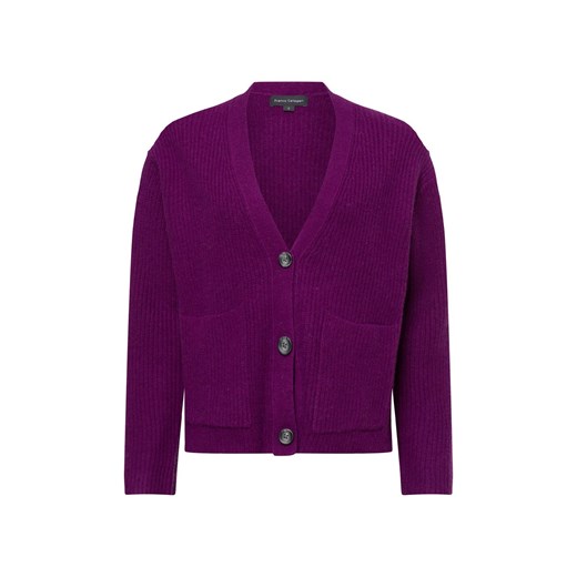 Franco Callegari Kardigan damski Kobiety Wełna bakłażanowy jednolity Franco Callegari L wyprzedaż vangraaf