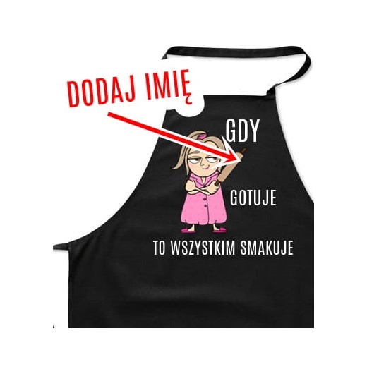 ŚMIESZNY FARTUCH NA PREZENT DLA BLONDYNKI Z IMIENIEM ze sklepu Time For Fashion w kategorii Fartuchy kuchenne - zdjęcie 175724007