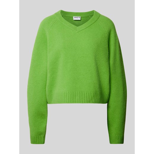 Sweter z mieszanki wełny i kaszmiru z zaokrąglonym dekoltem w serek ze sklepu Peek&Cloppenburg  w kategorii Swetry damskie - zdjęcie 175727456