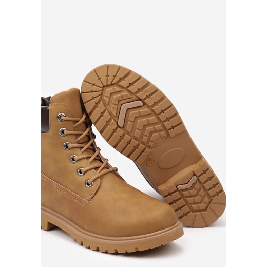 Brązowe Trapery na Płaskiej Podeszwie ze Sznurowaniem Vorticea 42 wyprzedaż born2be.pl