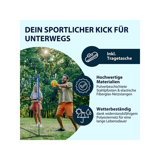 Hudora Siatka w kolorze niebieskim do siatkówki lub badmintona - szer. 300 cm Hudora onesize promocyjna cena Limango Polska