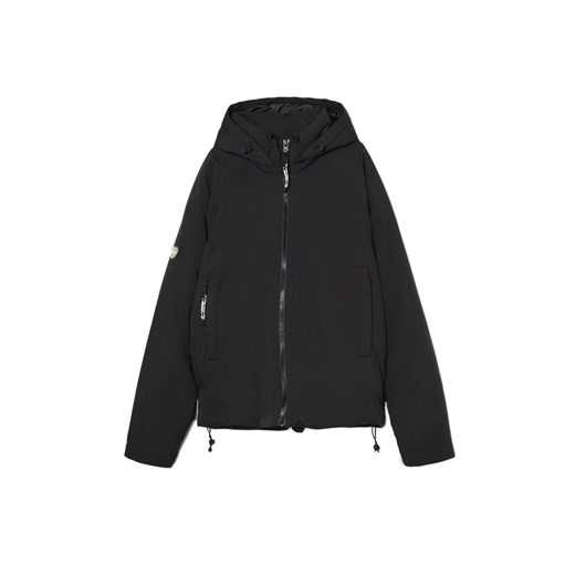 Cropp - Czarna kurtka puffer z kapturem - czarny ze sklepu Cropp w kategorii Kurtki męskie - zdjęcie 175734778
