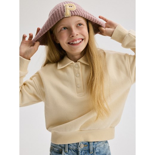 Reserved - Dzianinowa czapka z domieszką wełny - beżowy Reserved 9-13 lat Reserved