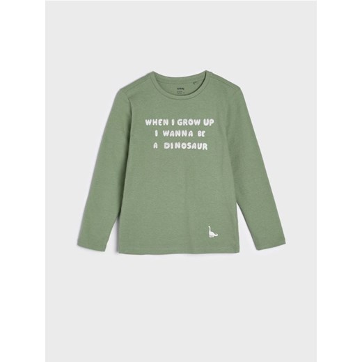 Sinsay - Koszulka z nadrukiem - zielony ze sklepu Sinsay w kategorii T-shirty chłopięce - zdjęcie 175739447
