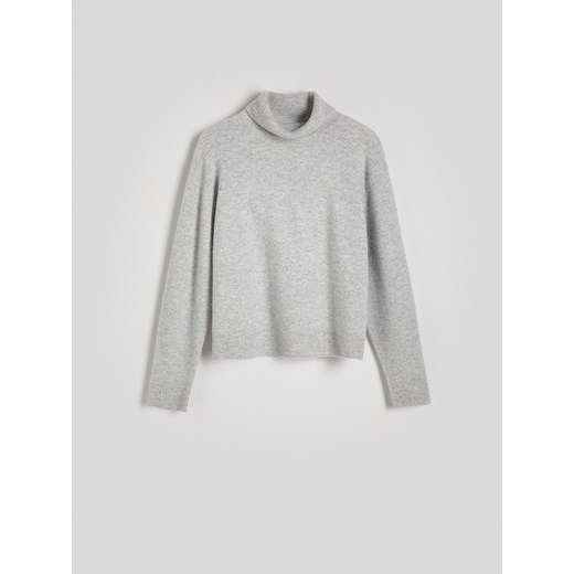 Reserved - Wełniany sweter z kaszmirem - jasnoszary Reserved L Reserved