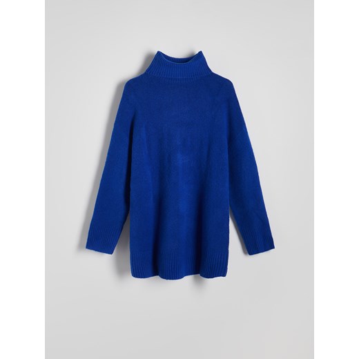 Reserved - Sweter z golfem - niebieski Reserved M Reserved
