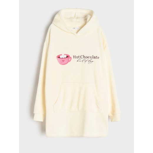 Sinsay - Bluza snuddie - kremowy Sinsay 140 Sinsay