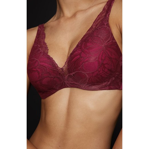 Triumph biustonosz push-up Body Make-Up Illusion Lace WP 10219710-00EW, Kolor bordowy, Rozmiar 75E, Triumph ze sklepu Primodo w kategorii Biustonosze - zdjęcie 175746886
