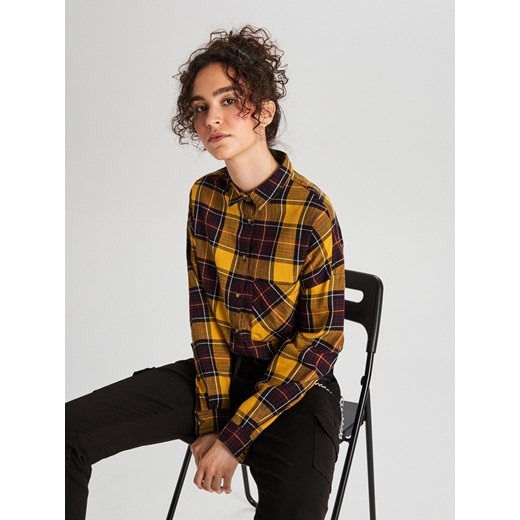 Cropp - Koszula w kratę - żółty Cropp XS wyprzedaż Cropp