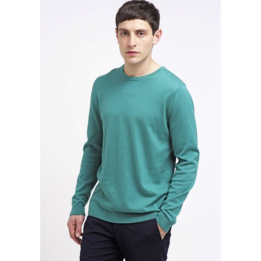 Burton Menswear London Sweter green zalando  bez wzorów/nadruków