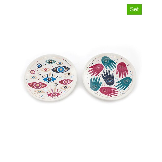 SiL Interiors Miski dekoracyjne (4 szt.) ze wzorem - Ø 13 cm ze sklepu Limango Polska w kategorii Misy i tace dekoracyjne - zdjęcie 175768987