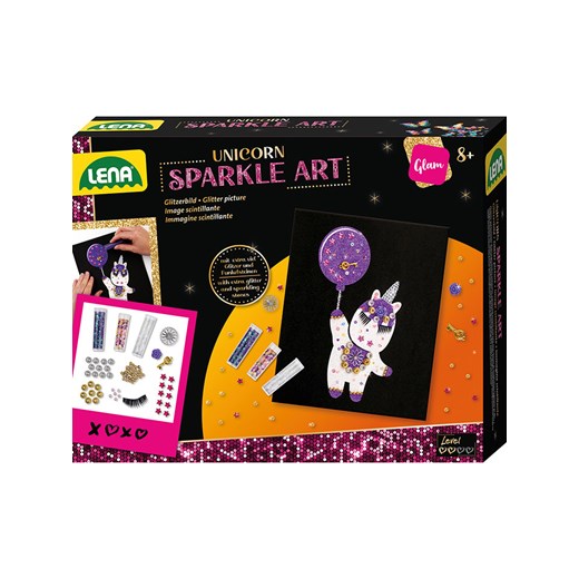 LENA Zestaw kreatywny &quot;Sparkle Art&quot; - 8+ ze sklepu Limango Polska w kategorii Zabawki - zdjęcie 175769149