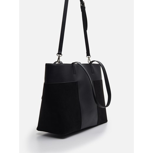 Cropp - Torebka shopper z długim paskiem - czarny Cropp Uniwersalny Cropp wyprzedaż