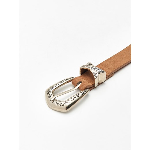 Cropp - Pasek z dużą klamrą - beżowy Cropp S/M wyprzedaż Cropp