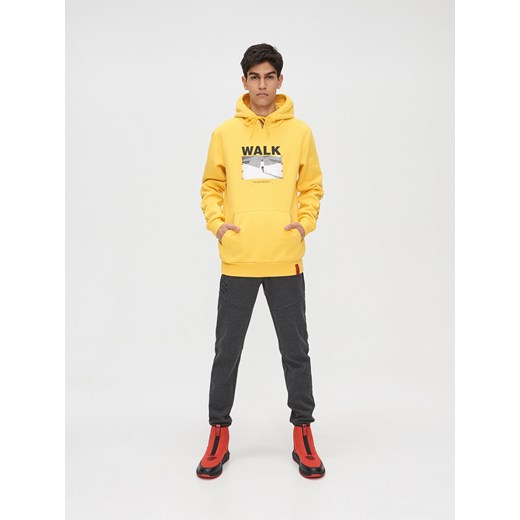 Cropp - Bluza z photoprintem - żółty Cropp M Cropp okazja
