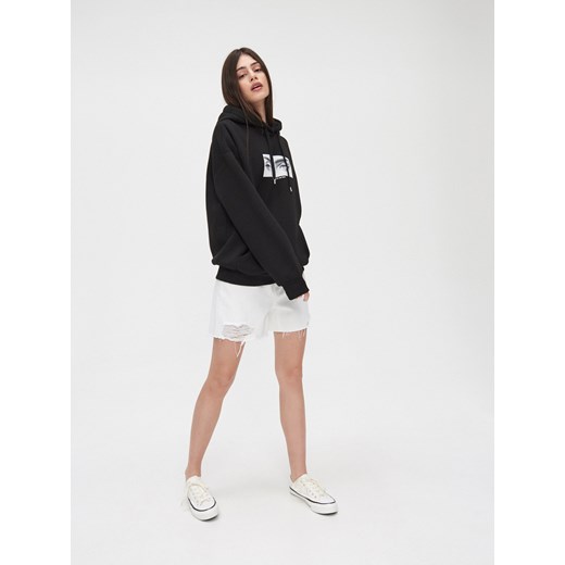 Cropp - Bluza z fotonadrukiem - czarny Cropp S promocja Cropp