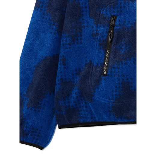 Cropp - Wzorzysta polarowa bluza - granatowy Cropp XS Cropp