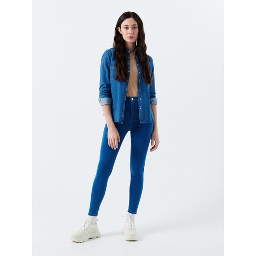 Cropp - Jeansowa koszula - niebieski Cropp S okazja Cropp