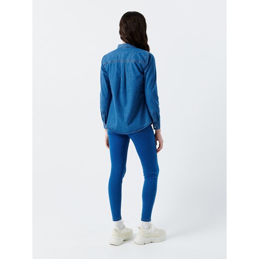 Cropp - Jeansowa koszula - niebieski Cropp S Cropp promocja