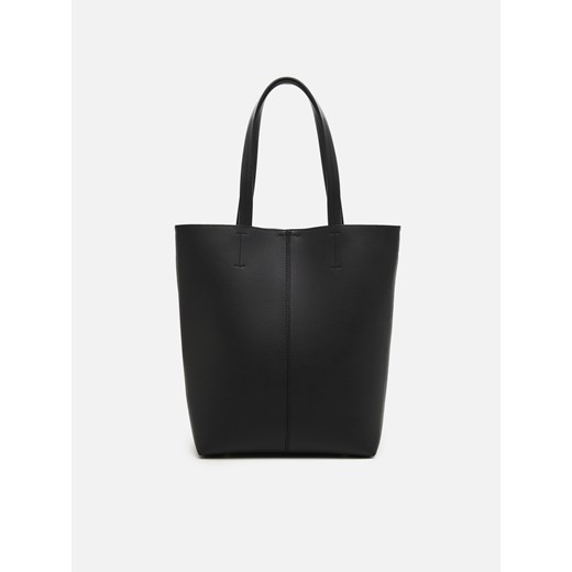 Cropp - Torba shopper z odpinanym paskiem - czarny Cropp Uniwersalny promocja Cropp