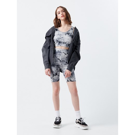 Cropp - Kolarki z efektem tie dye - szary Cropp M okazja Cropp