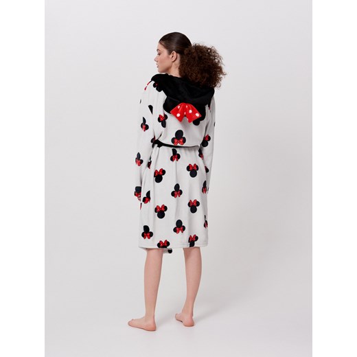 Cropp - Szlafrok Minnie Mouse - jasny szary Cropp Uniwersalny Cropp wyprzedaż