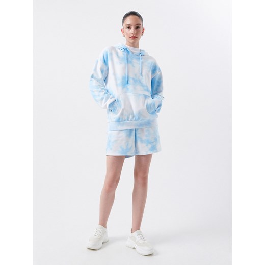 Cropp - Bluza z efektem tie dye - niebieski Cropp XL okazja Cropp