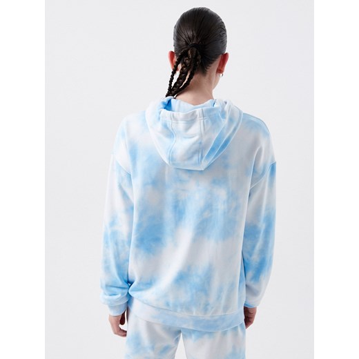 Cropp - Bluza z efektem tie dye - niebieski Cropp L okazja Cropp