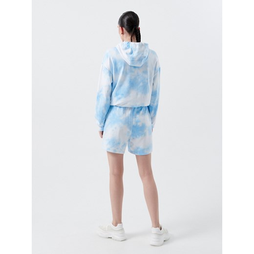 Cropp - Szorty z efektem tie dye - niebieski Cropp M wyprzedaż Cropp