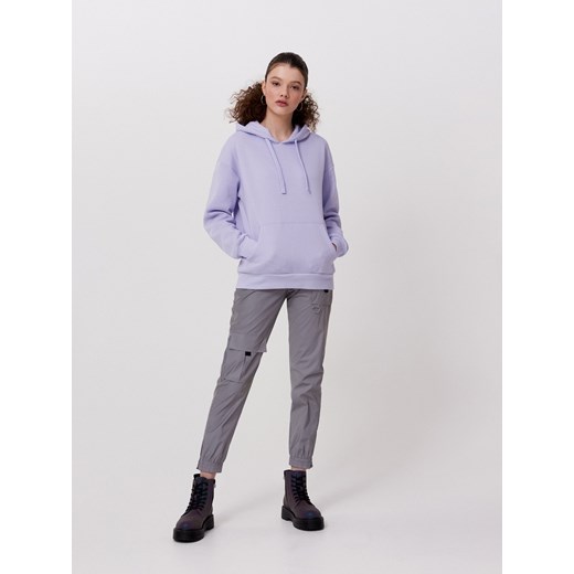 Cropp - Bluza basic z kapturem - fioletowy Cropp L wyprzedaż Cropp
