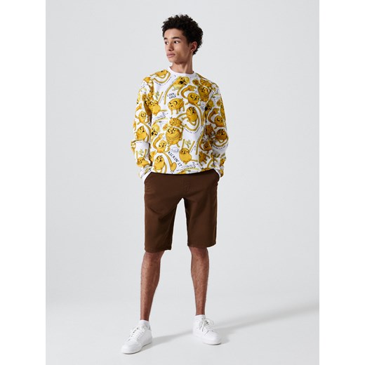 Cropp - Bluza z nadrukiem Adventure Time - biały Cropp M okazyjna cena Cropp