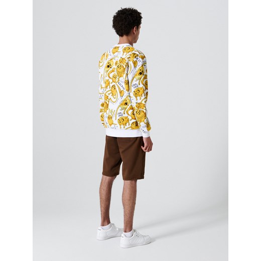 Cropp - Bluza z nadrukiem Adventure Time - biały Cropp XL okazja Cropp