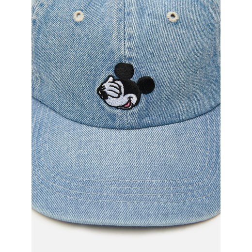 Cropp - Jeansowa czapka z daszkiem Mickey Mouse - niebieski Cropp Uniwersalny Cropp okazja