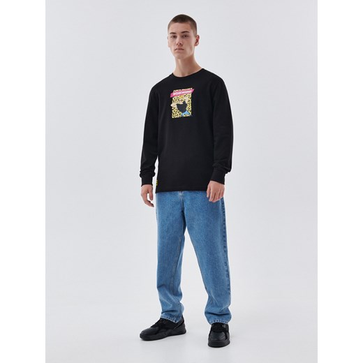Cropp - Koszulka longsleeve Johnny Bravo - czarny Cropp XXL promocyjna cena Cropp